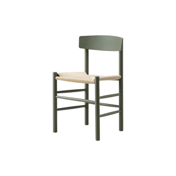 J39 Mogensen Stuhl, khaki green/natur, Fredericia Furniture