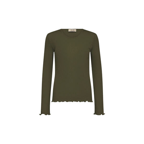 MMElaine nahtloses Seiden-O-LS-T-Shirt, olive night, MOS MOSH