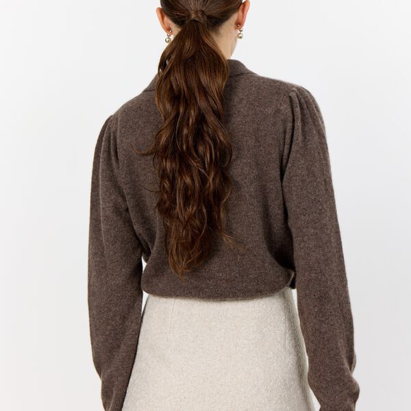 LR-ELOISE 12 Pullover, coffee melange, Levet&eacute; Room