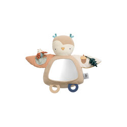 Blinky the Owl Activity Toy, maple beige, Sebra