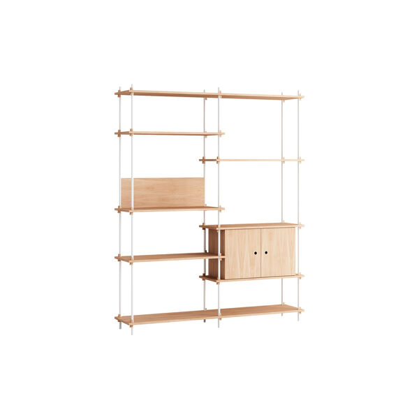 Shelving Tall Cabinet, oak/white, MOEBE