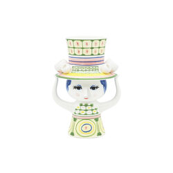 Dame mit Hut Vase, grün, Bjørn Wiinblad