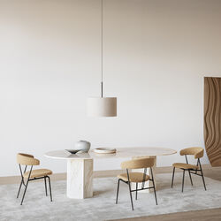 Epic ellipsenförmiger Esstisch, neutralweiß, GUBI