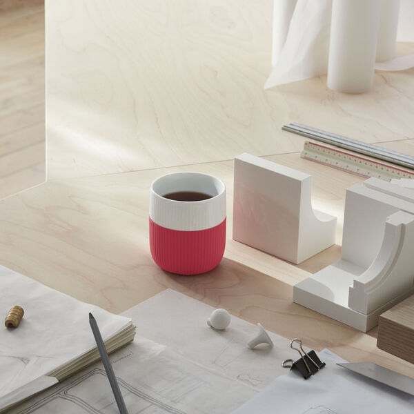 Riflet Contrast Becher 35 cl, Hibiskus, Royal Copenhagen