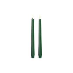 LED Classic Taper Candle 25 cm 2 St&uuml;ck, olivgr&uuml;n, Uyuni Lighting