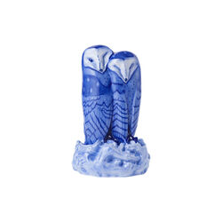 Porzellanfigur Paar Eule, blau, Royal Copenhagen