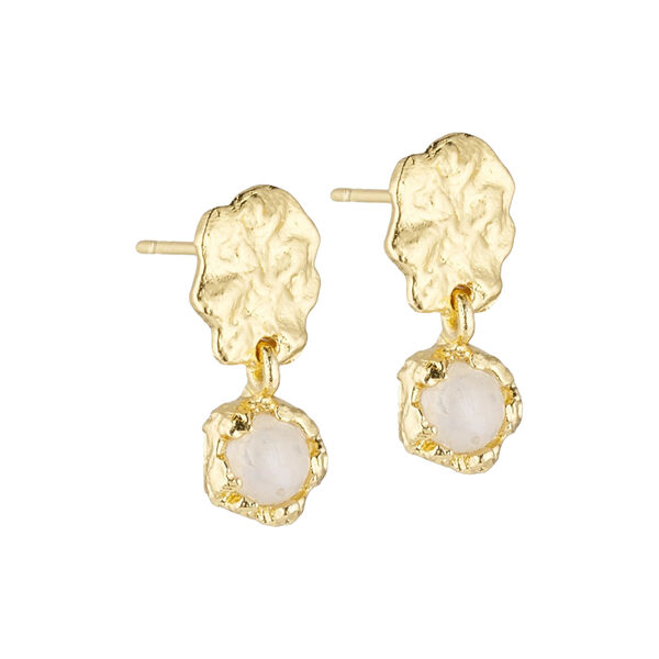 Noora post earrings, rainbow moonstone, Pure by Nat