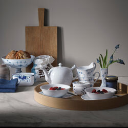 Weiß Gerippt Portionsschale, 2 Stk., Royal Copenhagen