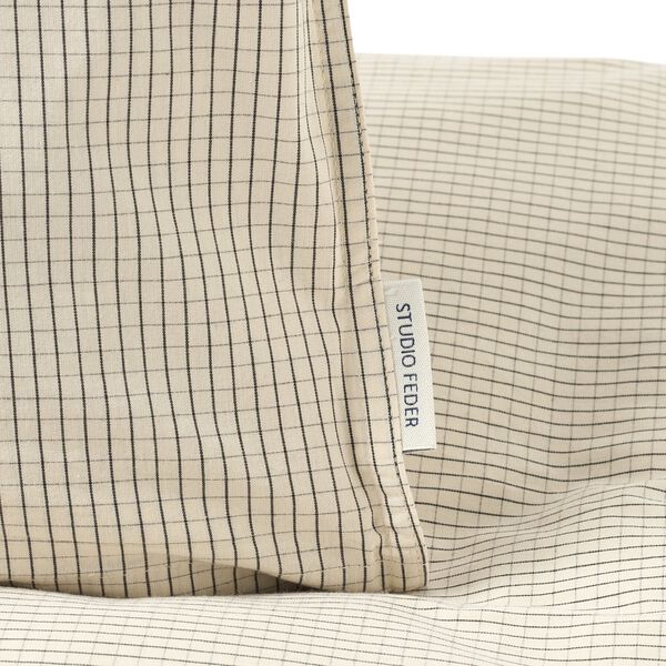 BEDDING - EXTRA LENGHT, creme black plaid, Studio Feder