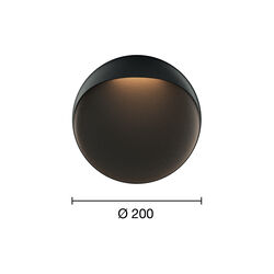 Flindt Wall Lamp Ø 20, black texture, Louis Poulsen