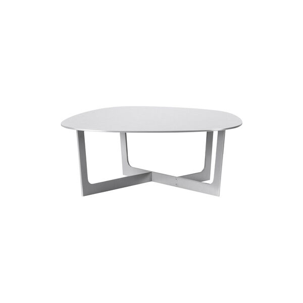 Insula Coffee Table, brushed aluminium, Fredericia Furniture