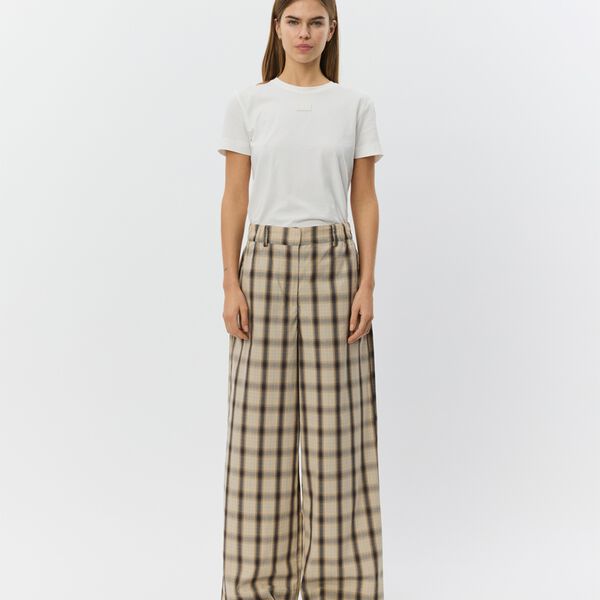 ReineSW karierte Hose mit weitem Bein, grey check, Sofie Schnoor