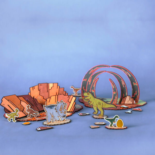 Dinosaur Wooden Toy |  Wasteland Battle, Crateit