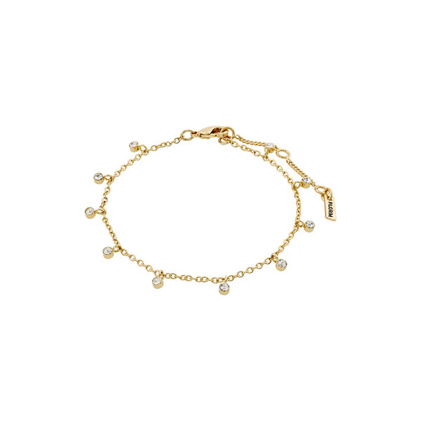 MAJA Crystal Multi Drops Bracelet, gold plated, Pilgrim