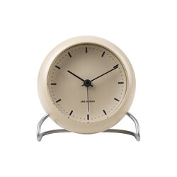 City Hall Tischuhr, sandy beige, Arne Jacobsen Clocks