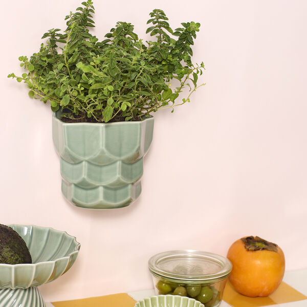 Samsurium wandh&auml;ngender Blumentopf, Eukalyptus, Dottir Nordic Design