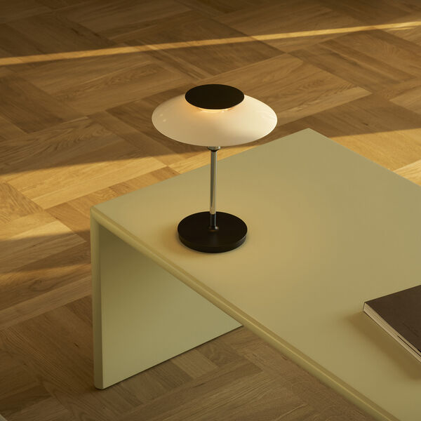 PH 80 Portable Lamp, opal white/high lustre chrome plated, Louis Poulsen