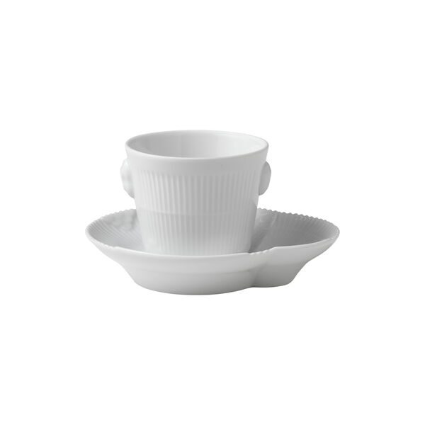 Elements Weiß Espressotasse und Untertasse, 10 cl, Royal Copenhagen