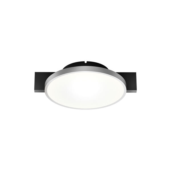 INLAY ROUND C1 Ceiling/Wall Light, matt black/satin silver, LIGHT-POINT