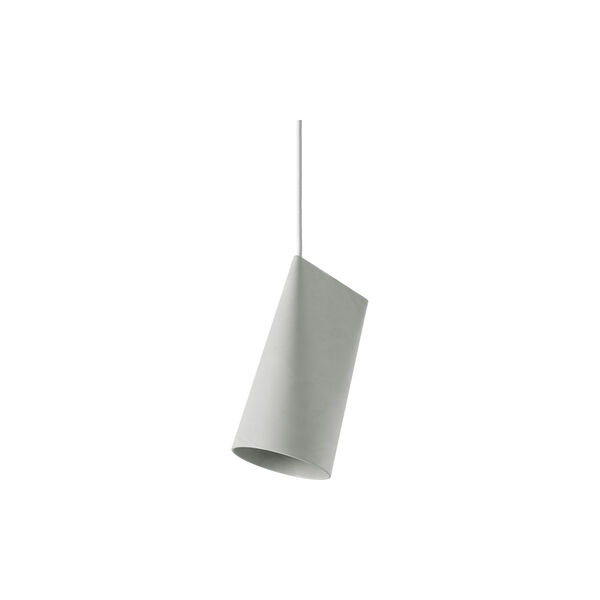 Ceramic Pendant, light grey, MOEBE