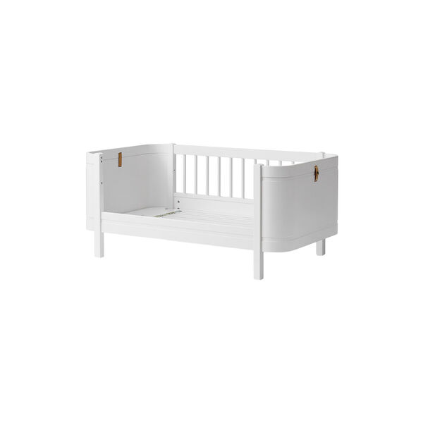 Wood Mini+ Cot Bed incl. Junior Kit 68x122/162 cm, white, Oliver Furniture