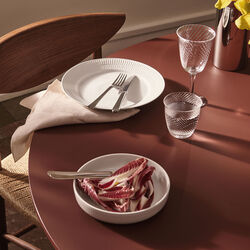 wei&szlig; gerippter Teller &Oslash; 25 cm, Royal Copenhagen