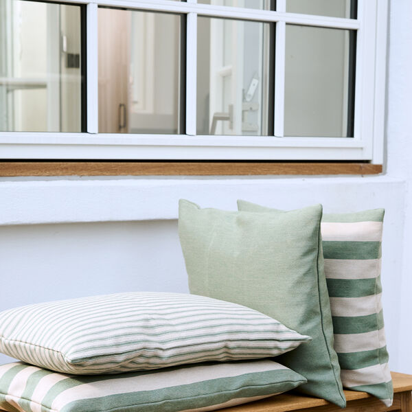 Outdoor Stripe Kissen, green Outdoor Stripe Kissen, green, Compliments