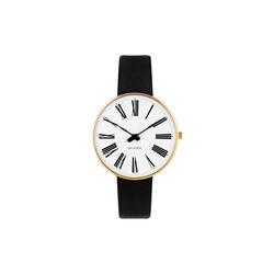 Roman Wrist Watch, white/gold/black, Arne Jacobsen Watches