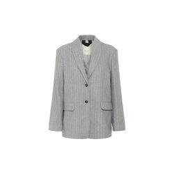 SomayaPW Blazer, medium grey pinstripe, Part Two