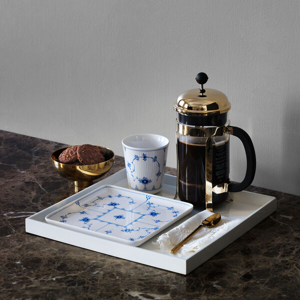 Musselmalet Gerippt Teller, 20 cm, Royal Copenhagen