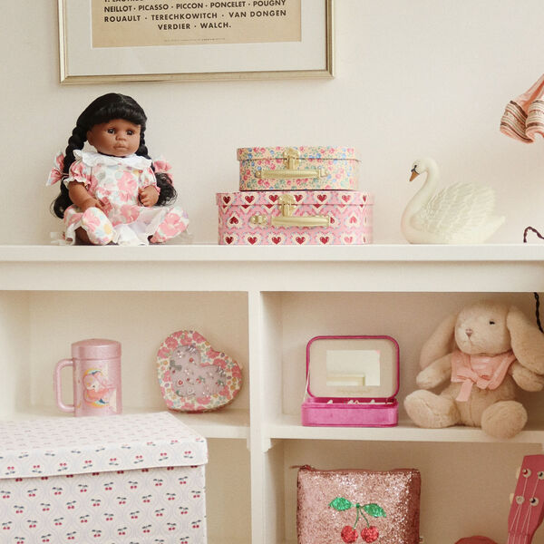 2er-Pack Koffer, pink, Konges Sl&oslash;jd