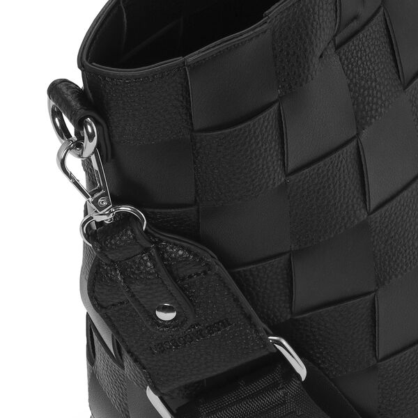 Braided Cross-Body Shopper, black, Ilse Jacobsen Hornb&aelig;k