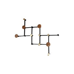 X•TEND Wall Rack, black/walnut, LoCa