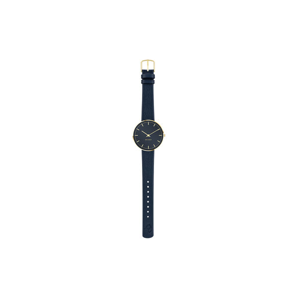 City Hall Bangle Wrist Watch, oxford blue/gold/gold, Arne Jacobsen Watches