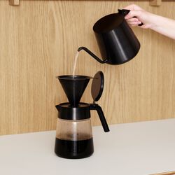Nohr Slow Brew Dripper with Filter, black metallic, Stelton
