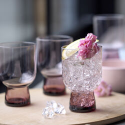 Sorrento water glass 4 pcs, pink, Lyngby Glas