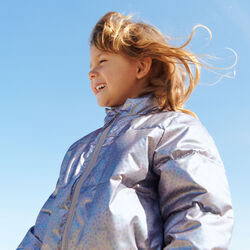 Leichte Pufferjacke Ullu, silver sky flower, Wheat