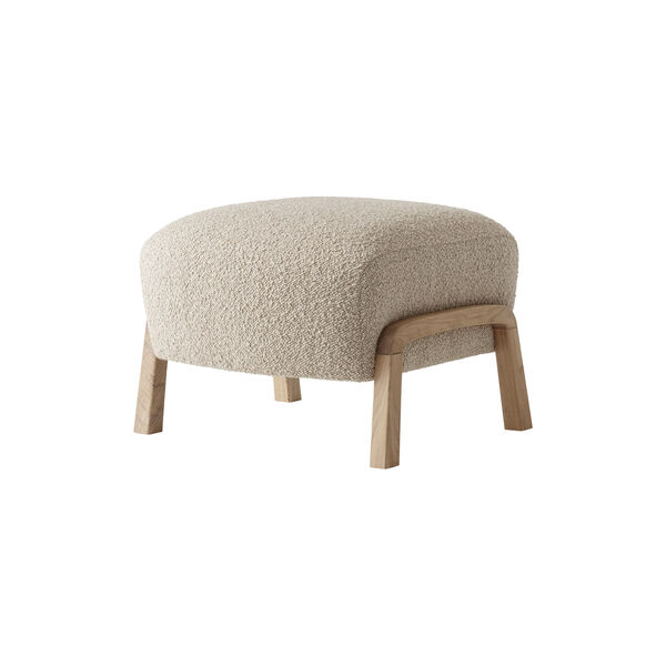Wulff ATD2 Lounge Chair and ATD3 Pouf, karakorum 003/oiled oak, &Tradition