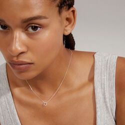 ROGUE Recycled Crystal Halo Necklace, silver, Pilgrim