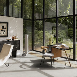 62 Schreibtisch, Nussbaum/Schwarz, GUBI