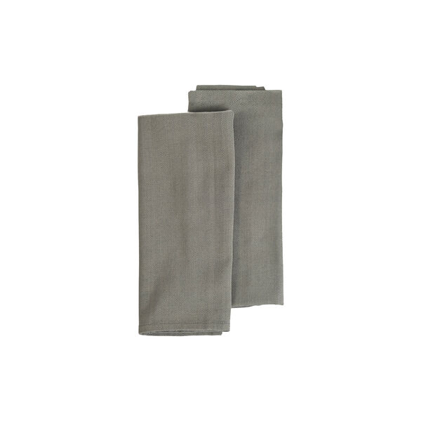 Napkin Herringbone twill 2 stk., grey, EKTA Living