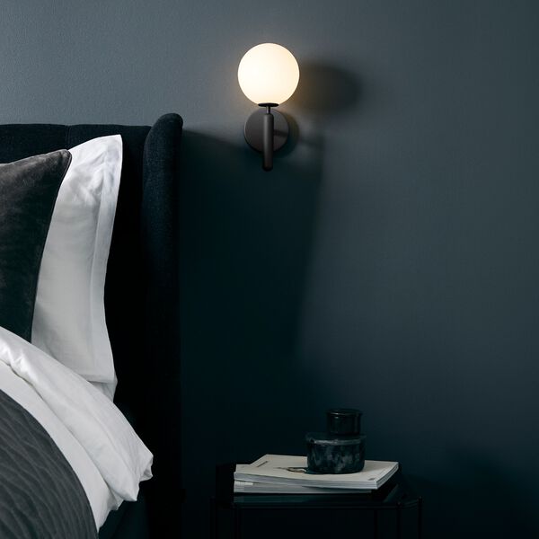 Miira Wall Lamp, rock grey/opal, Nuura