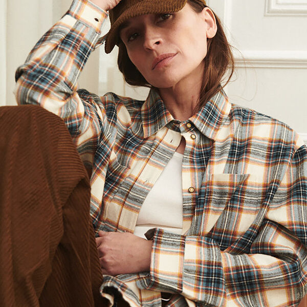 Kira Shirt, copen blue / birch, Basic Apparel