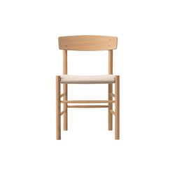 J39 Mogensen sitzgepolsterter Stuhl, lysolieret eg/natur kanvas, Fredericia Furniture