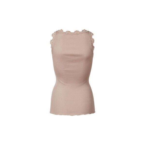 Silk Top w/ Lace , vintage powder, Rosemunde