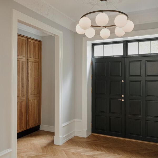 Miira 8 Circular Pendant,  dark bronze/opal, Nuura