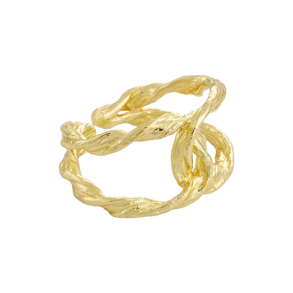 Idun double ring, gold plated, Pure by Nat
