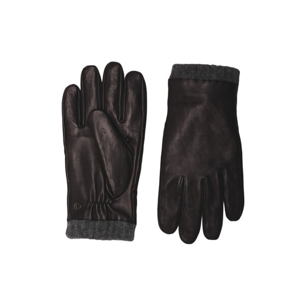Rasmus Leather Gloves, black, Kessler