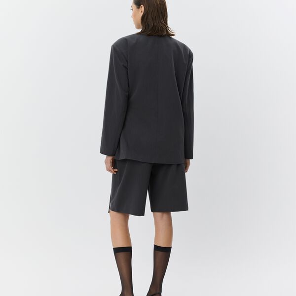 SussieSW Blazer mit Bindeband, dark grey, Sofie Schnoor