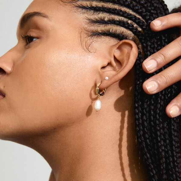 JONNE Pearl Earrings 2 set, gold plated, Pilgrim